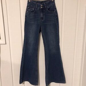 High rise flared jeans